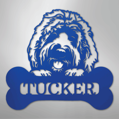 My Easy Monogram Steel Sign Blue / 24" Pick Your Pup Monogram - Steel Sign