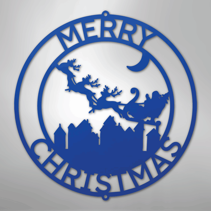 My Easy Monogram Steel Sign Blue / 24" Santas  Delivery Monogram- Steel Sign