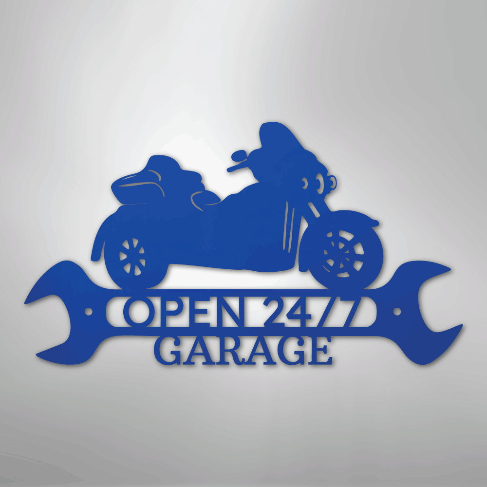 My Easy Monogram Steel Sign Blue / 24" Trike Shop Monogram - Steel Sign