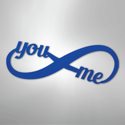 My Easy Monogram Steel Sign Blue / 24" You and Me Infinity - Steel Sign