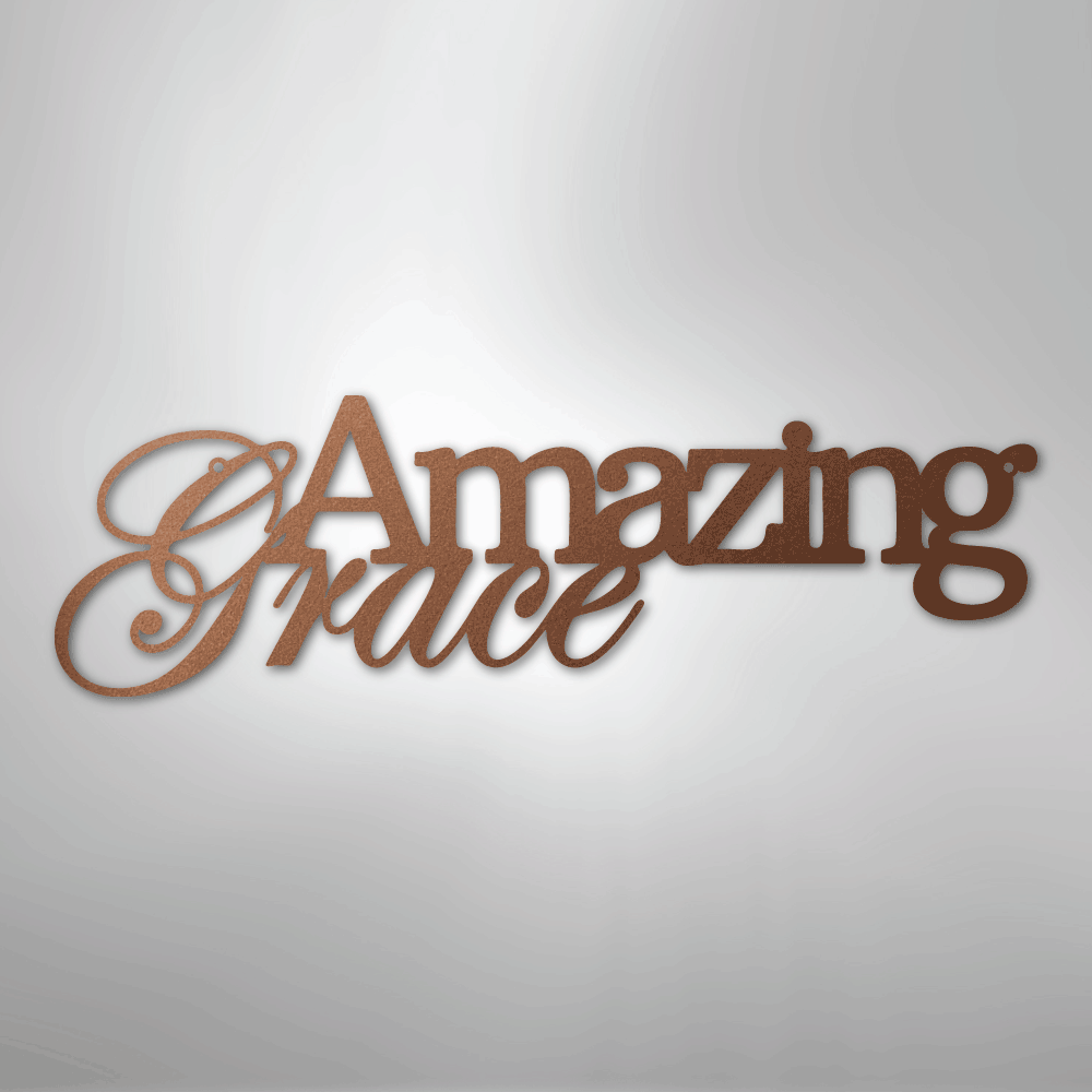 My Easy Monogram Steel Sign Copper / 12" Amazing Grace - Steel Sign