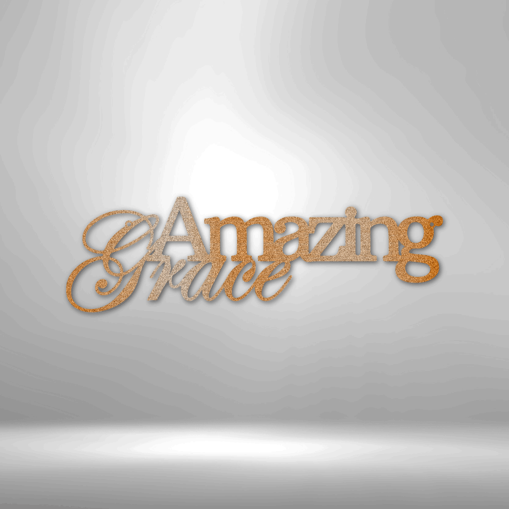 My Easy Monogram Steel Sign Copper / 12" Amazing Grace - Steel Sign