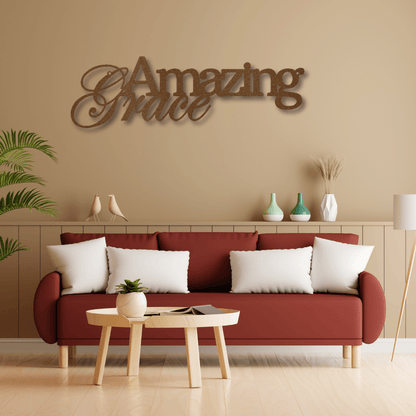 My Easy Monogram Steel Sign Copper / 12" Amazing Grace - Steel Sign