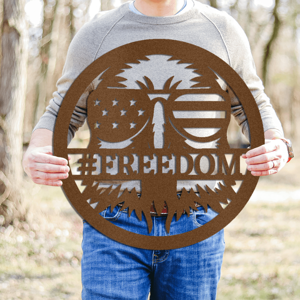 My Easy Monogram Steel Sign Copper / 12" American Eagle Monogram - Steel Sign