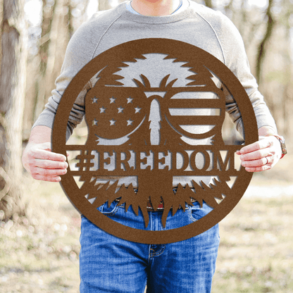 My Easy Monogram Steel Sign Copper / 12" American Eagle Monogram - Steel Sign