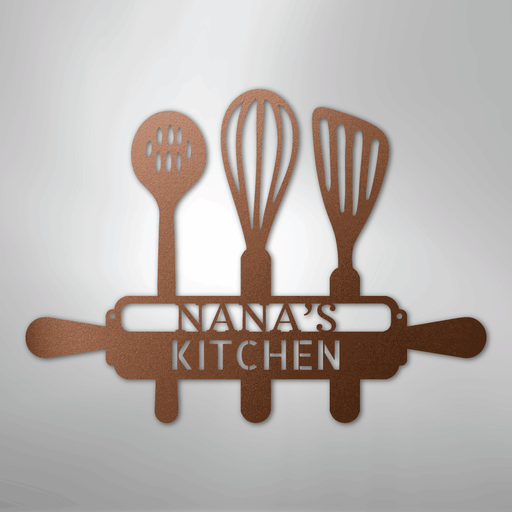 My Easy Monogram Steel Sign Copper / 12 Baker's Kitchen