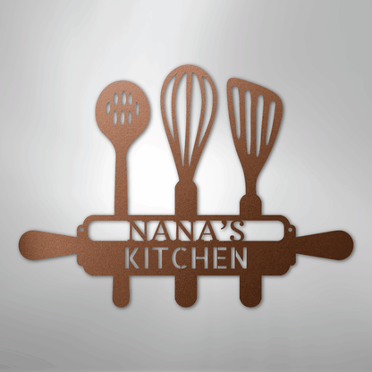 My Easy Monogram Steel Sign Copper / 12 Baker's Kitchen