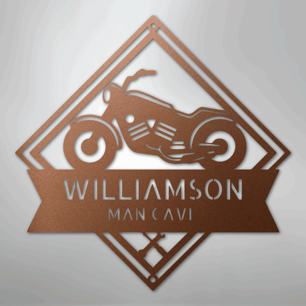 My Easy Monogram Steel Sign Copper / 12" Born to Be Wild Monogram - Steel Sign