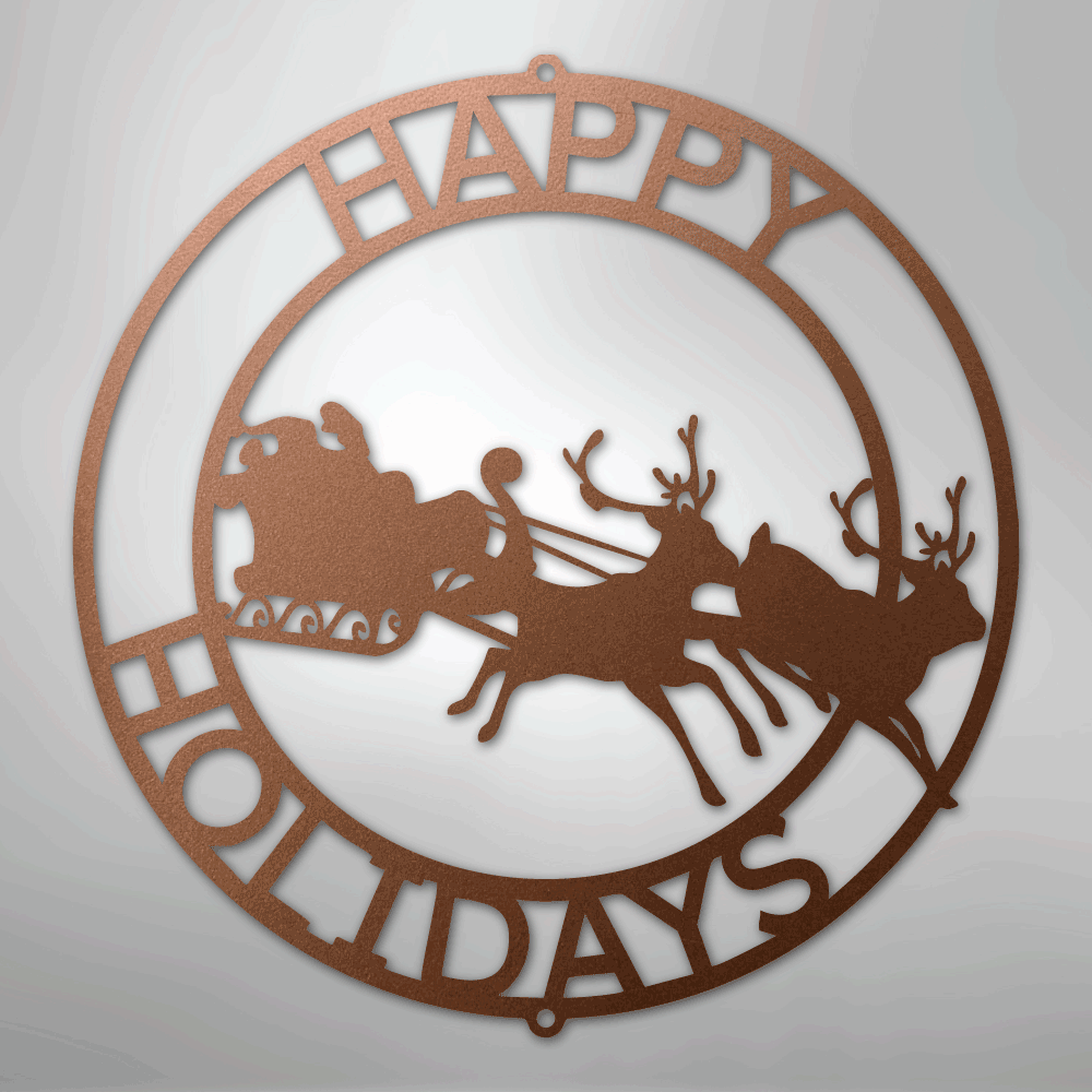 My Easy Monogram Steel Sign Copper / 12" Christmas Cheer Monogram - Steel Sign