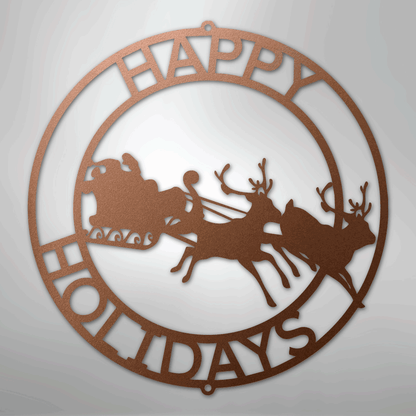 My Easy Monogram Steel Sign Copper / 12" Christmas Cheer Monogram - Steel Sign