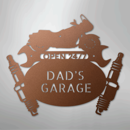 My Easy Monogram Steel Sign Copper / 12" Cruiser Mechanic Monogram - Steel Sign