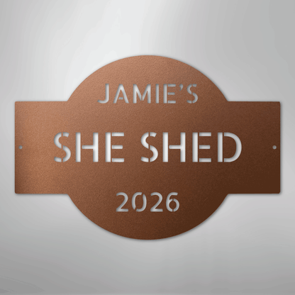 My Easy Monogram Steel Sign Copper / 12" Custom Plaque - Steel Sign