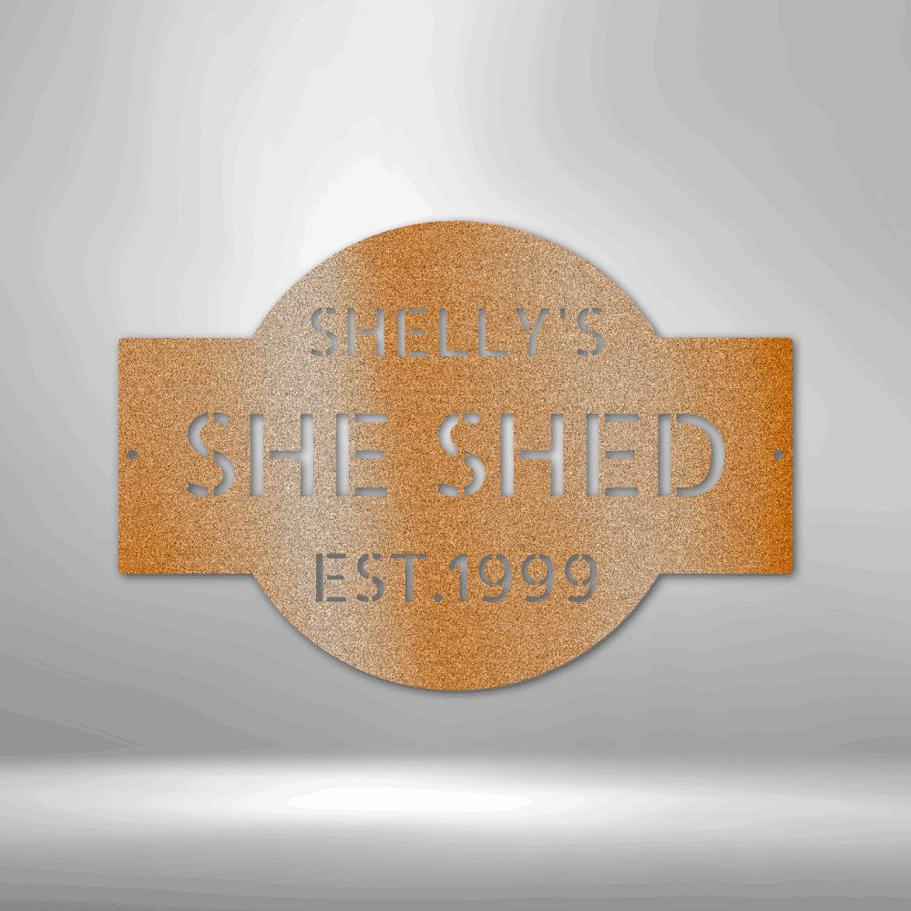 My Easy Monogram Steel Sign Copper / 12" Custom Plaque - Steel Sign