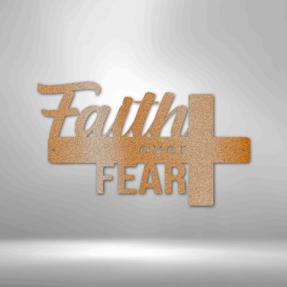 My Easy Monogram Steel Sign Copper / 12" Faith Over Fear- Steel Sign