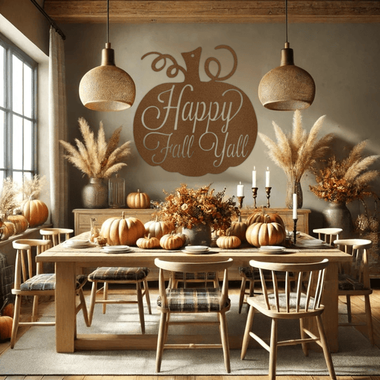 My Easy Monogram Steel Sign Copper / 12" Fall Pumpkin - Steel Sign