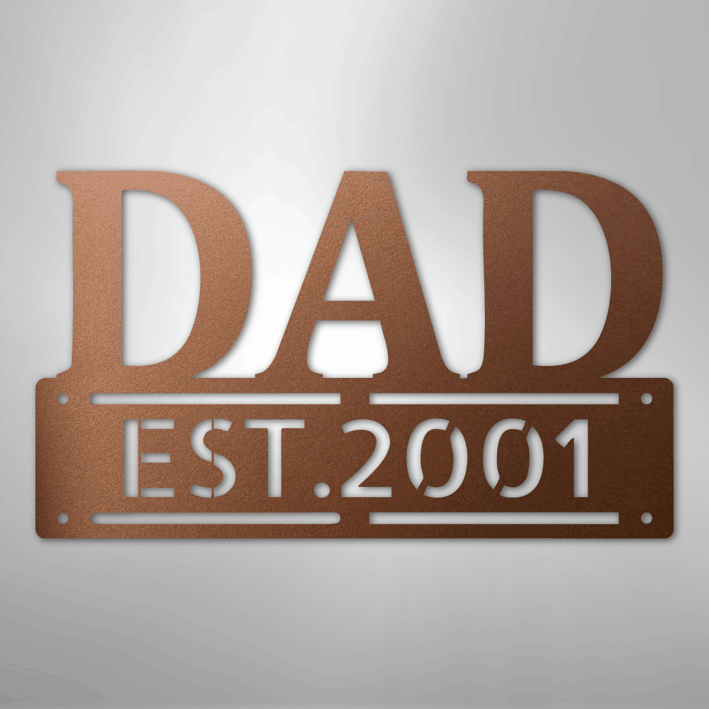 My Easy Monogram Steel Sign Copper / 12" Father's Day - Steel Sign