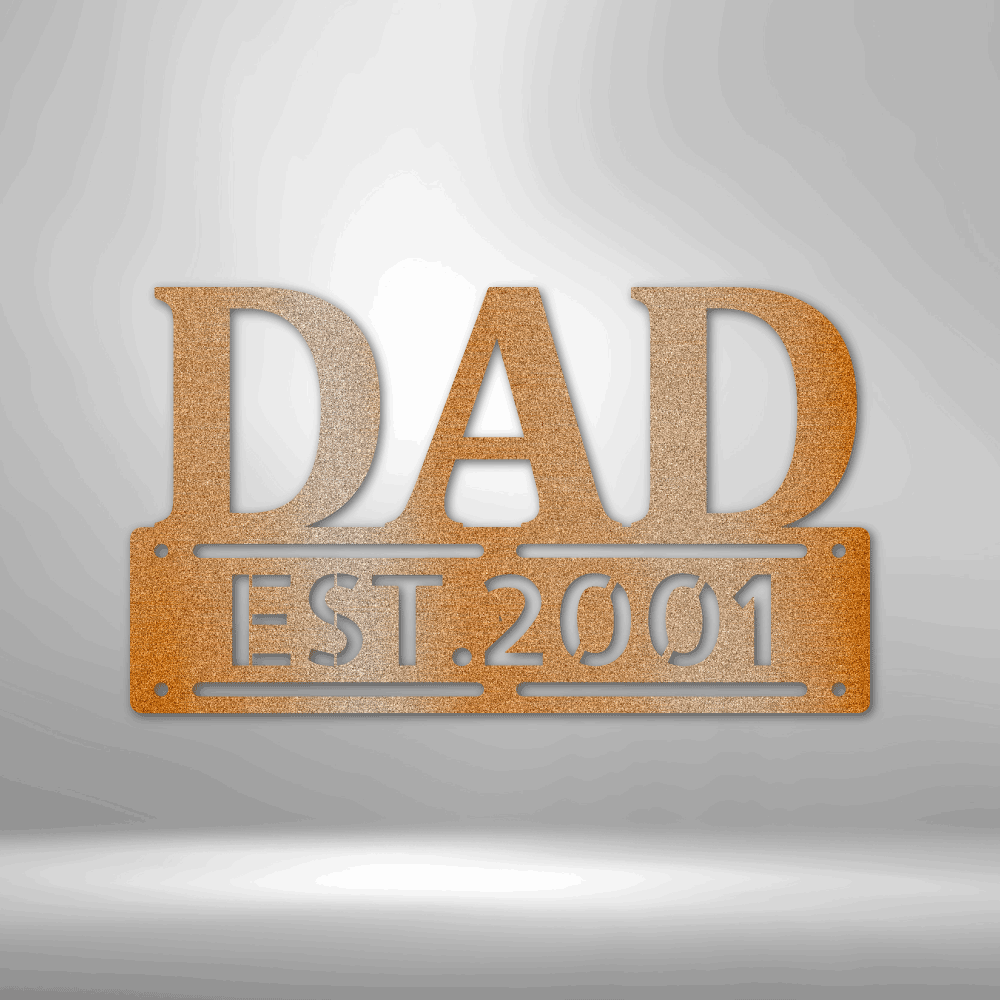 My Easy Monogram Steel Sign Copper / 12" Father's Day - Steel Sign