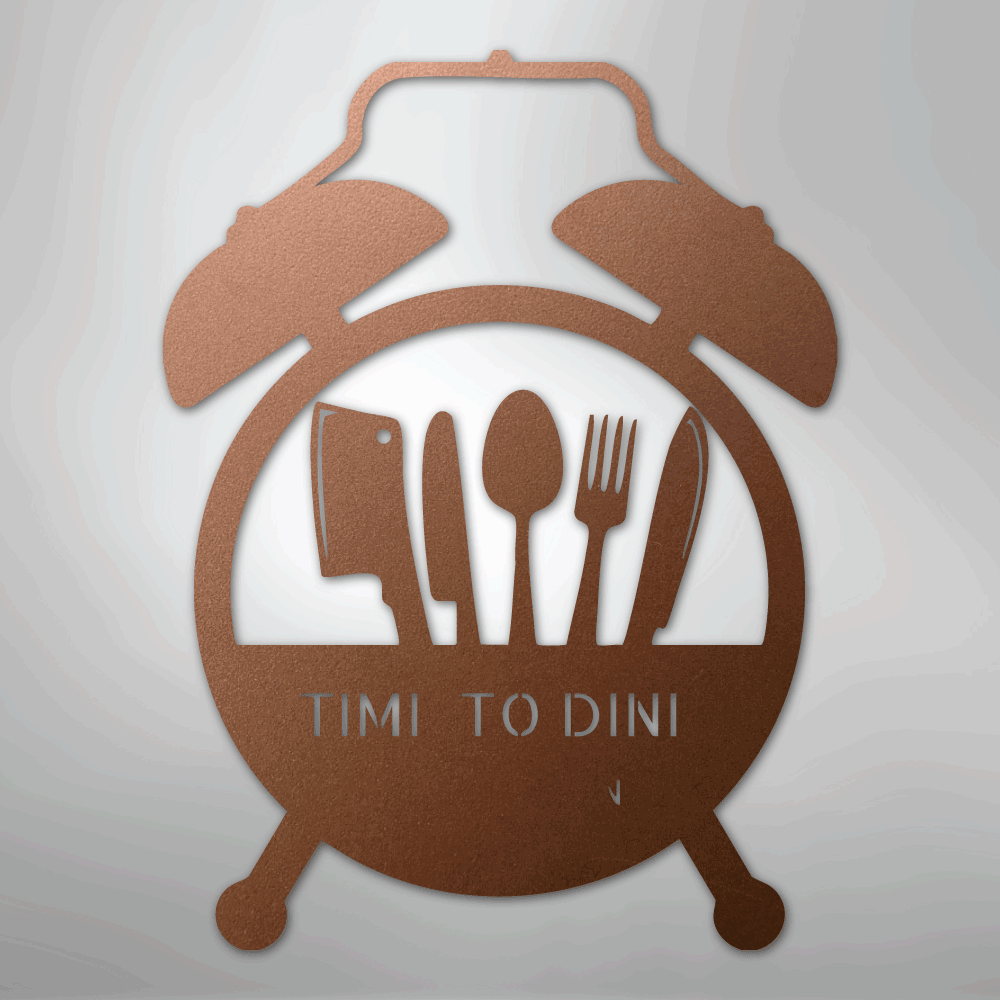 My Easy Monogram Steel Sign Copper / 12" Food Time Monogram - Steel Sign