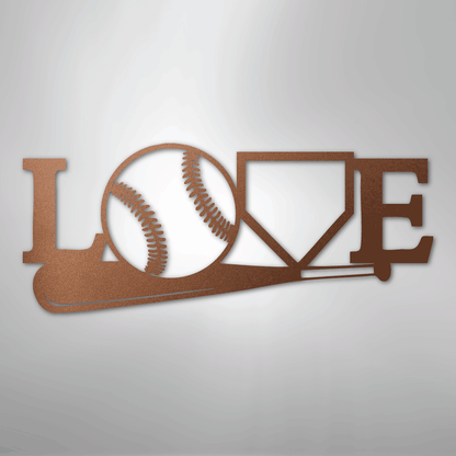 My Easy Monogram Steel Sign Copper / 12" For The Love Of The Game - Metal Sign