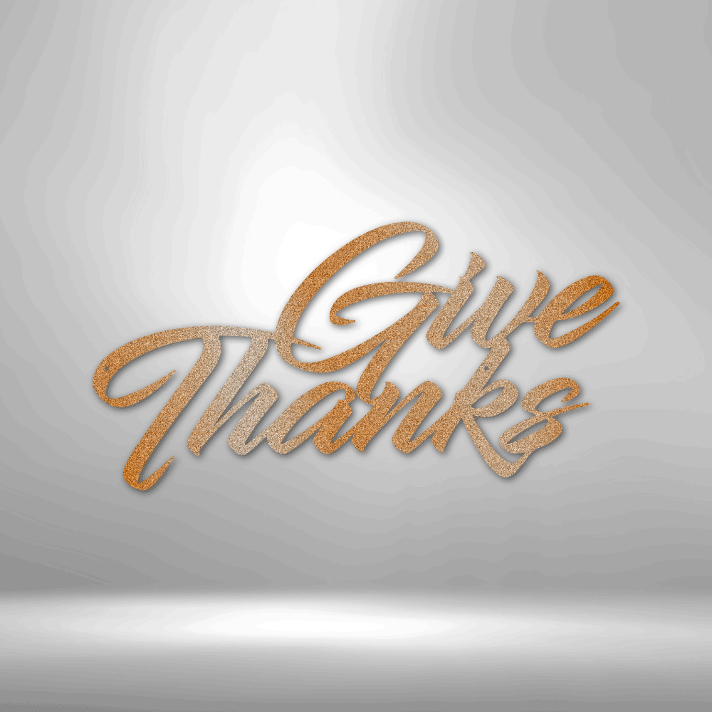 My Easy Monogram Steel Sign Copper / 12" Give Thanks - Steel Sign