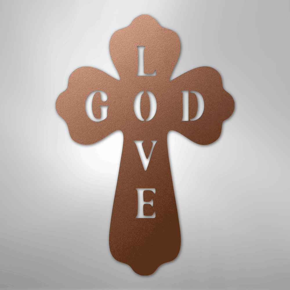 My Easy Monogram Steel Sign Copper / 12" God Love - Steel Sign