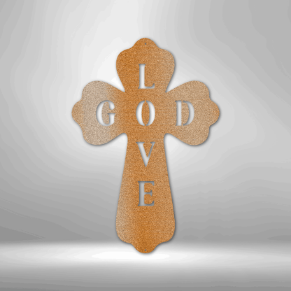 My Easy Monogram Steel Sign Copper / 12" God Love - Steel Sign