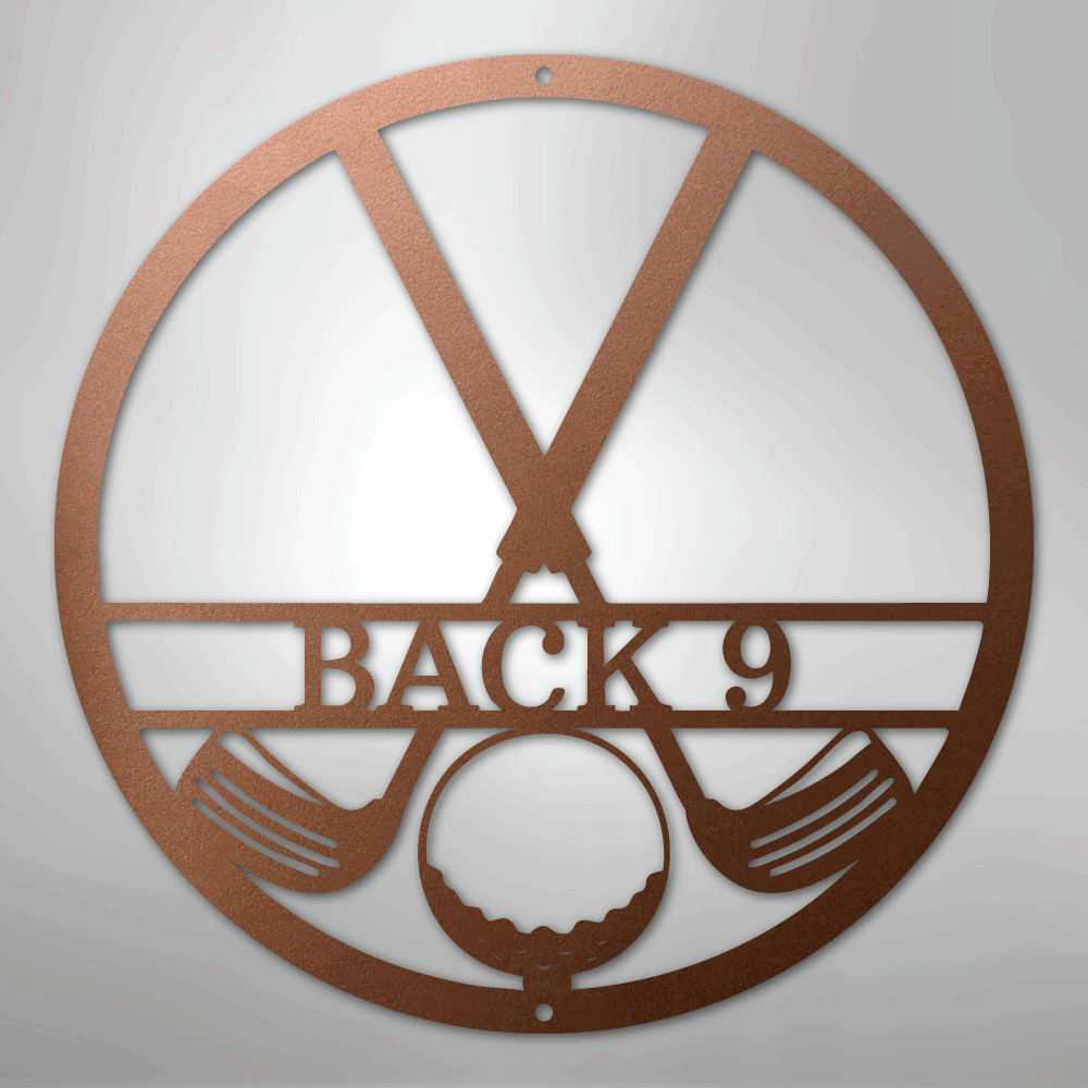 My Easy Monogram Steel Sign Copper / 12" Golf Club Monogram - Steel Sign