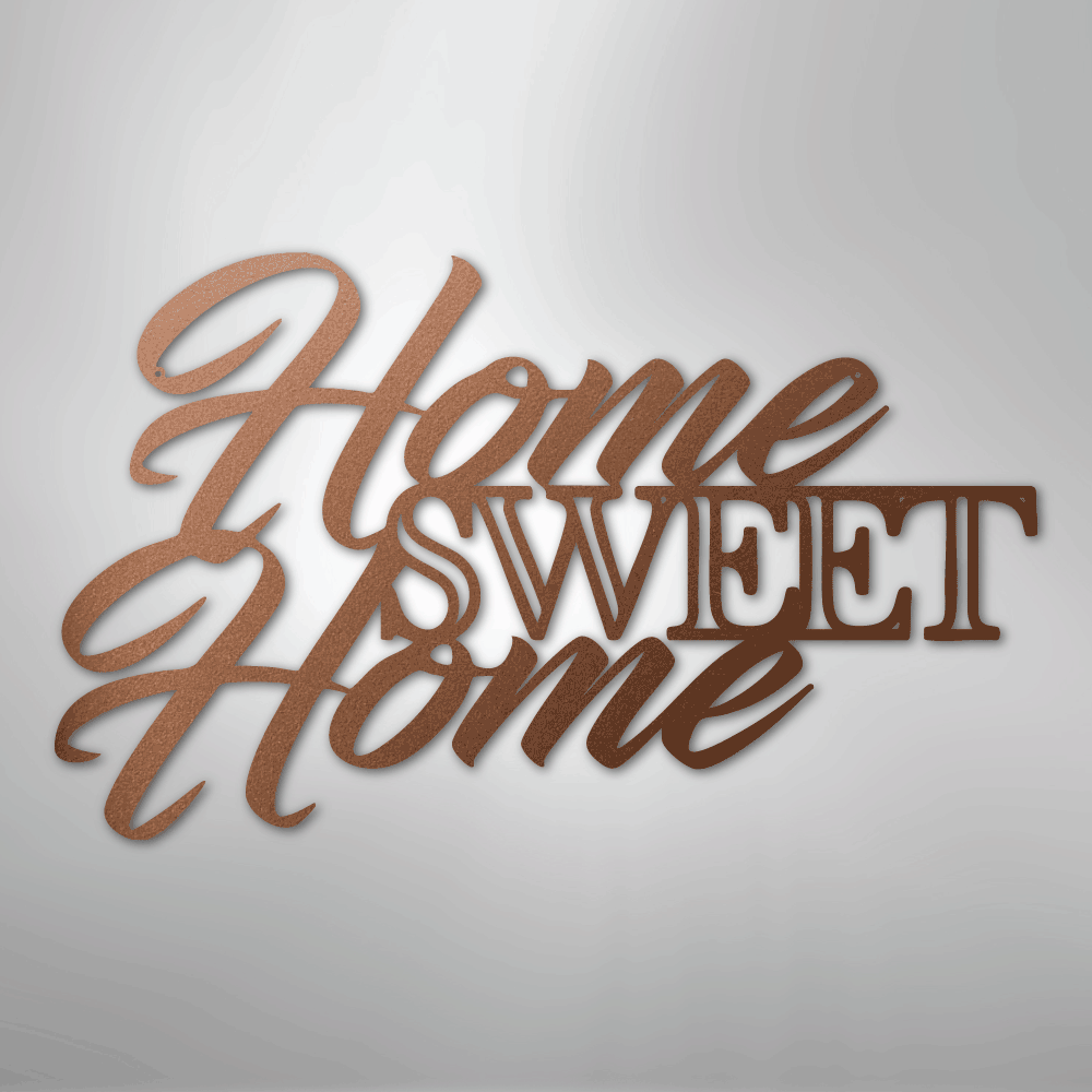 My Easy Monogram Steel Sign Copper / 12" Home Sweet Home - Steel Sign