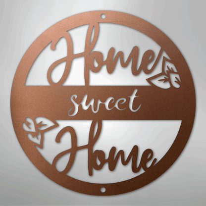 My Easy Monogram Steel Sign Copper / 12" Home Sweet Home - Steel Sign