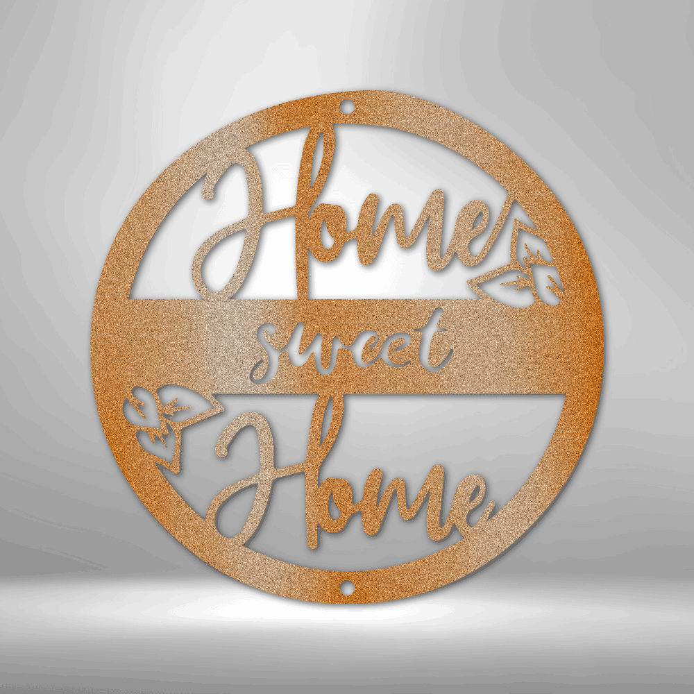 My Easy Monogram Steel Sign Copper / 12" Home Sweet Home - Steel Sign