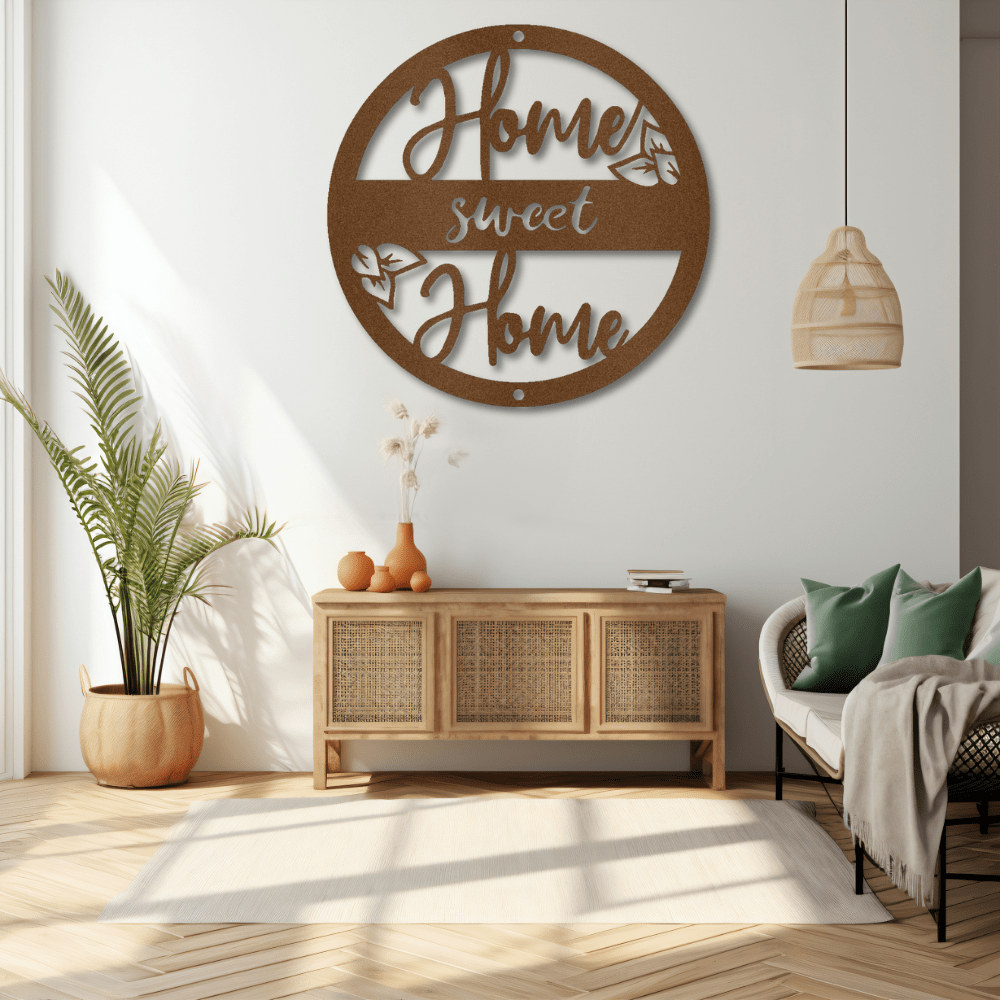 My Easy Monogram Steel Sign Copper / 12" Home Sweet Home - Steel Sign