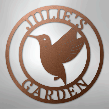 My Easy Monogram Steel Sign Copper / 12" Humming Bird Monogram - Steel Sign