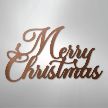 My Easy Monogram Steel Sign Copper / 12" Merry Christmas Script - Steel Sign