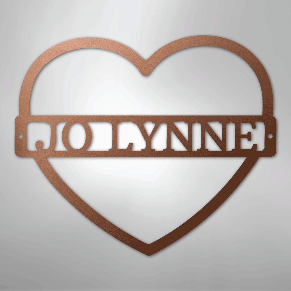 My Easy Monogram Steel Sign Copper / 12" Mother's Love Monogram - Steel Sign