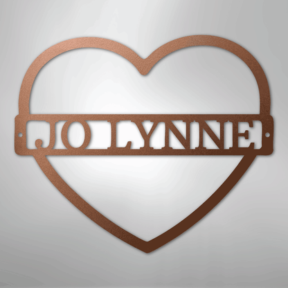 My Easy Monogram Steel Sign Copper / 12" Mother's Love Monogram - Steel Sign
