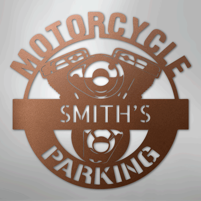 My Easy Monogram Steel Sign Copper / 12" Motorcycle Parking Monogram - Steel Sign