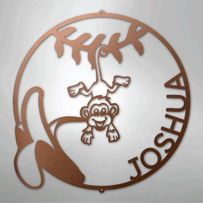 My Easy Monogram Steel Sign Copper / 12" Our Little Monkey Monogram - Steel Sign