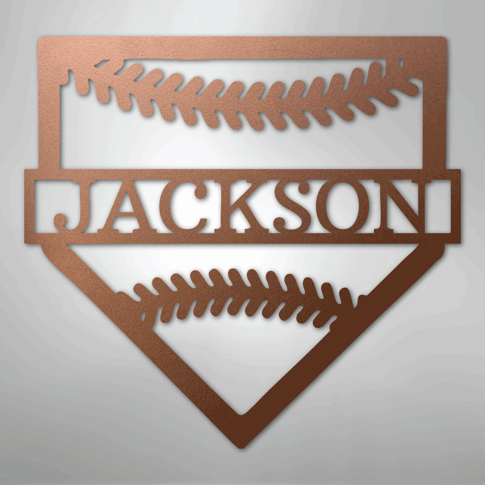 My Easy Monogram Steel Sign Copper / 12" Personal Home Base