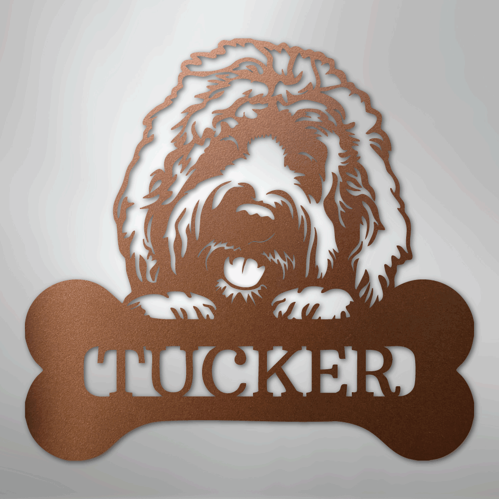 My Easy Monogram Steel Sign Copper / 12" Pick Your Pup Monogram - Steel Sign