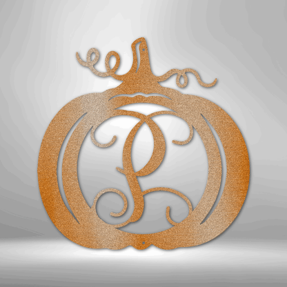 My Easy Monogram Steel Sign Copper / 12" Pumpkin Initial Monogram - Steel Sign