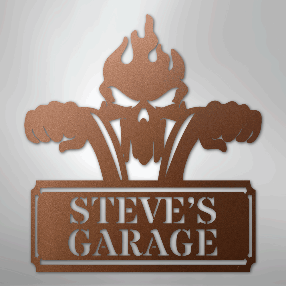 My Easy Monogram Steel Sign Copper / 12" Rough Ride Monogram - Steel Sign