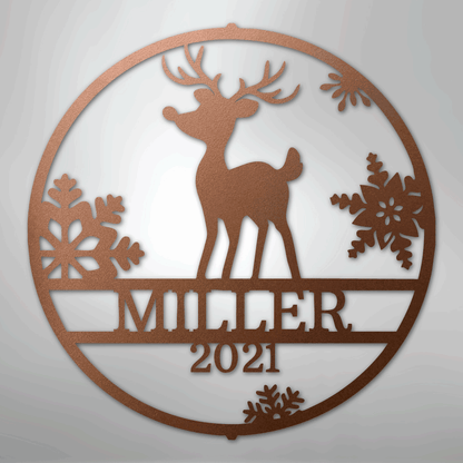 My Easy Monogram Steel Sign Copper / 12" Rudolph's Monogram - Steel Sign