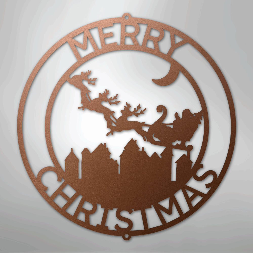 My Easy Monogram Steel Sign Copper / 12" Santas  Delivery Monogram- Steel Sign