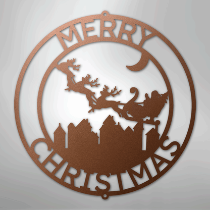 My Easy Monogram Steel Sign Copper / 12" Santas  Delivery Monogram- Steel Sign