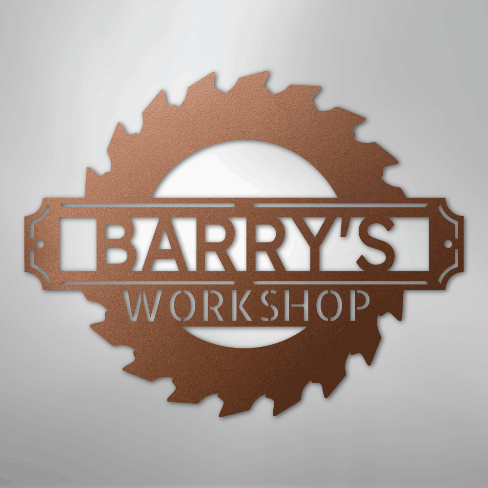 My Easy Monogram Steel Sign Copper / 12" Sawmill Monogram - Steel Sign