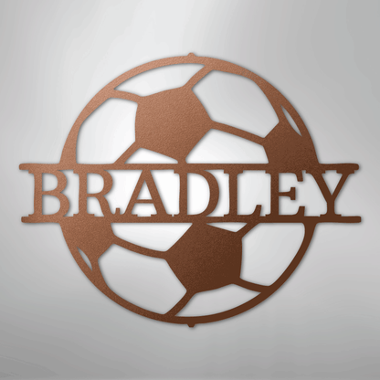 My Easy Monogram Steel Sign Copper / 12" Soccer Monogram - Steel Sign