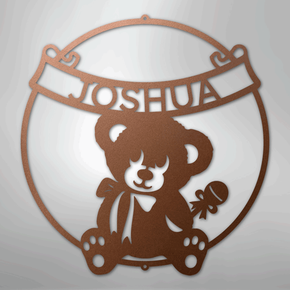 My Easy Monogram Steel Sign Copper / 12" Teddy Banner Monogram - Steel Sign