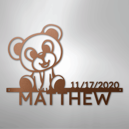 My Easy Monogram Steel Sign Copper / 12" Teddy Monogram - Steel Sign