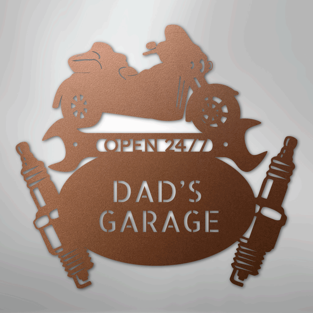 My Easy Monogram Steel Sign Copper / 12" Trike Mechanic Monogram - Steel Sign