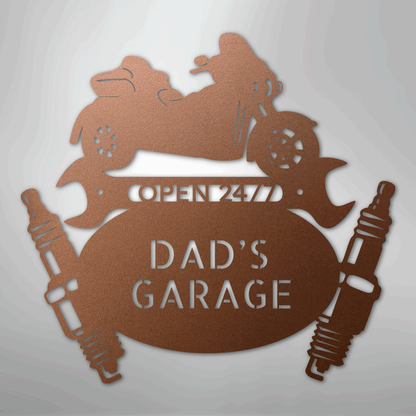 My Easy Monogram Steel Sign Copper / 12" Trike Mechanic Monogram - Steel Sign